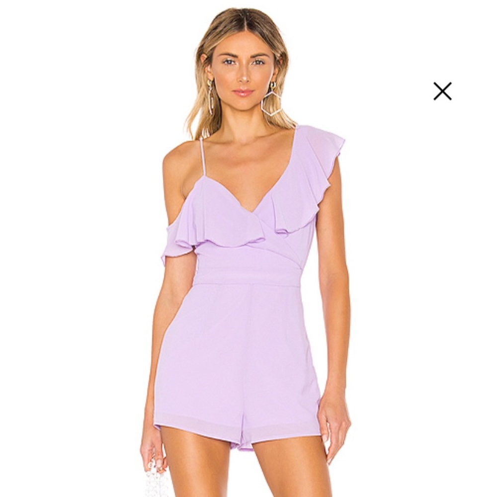 Emilia Wrap Romper in Lavender
